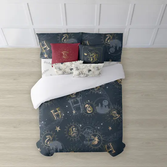 BL BELUM  Funda nórdica Harry Potter  Funda nórdica Modelo Harry Potter Gold  Funda Nórdica con Botones  Funda nórdica 100% algodón  Funda Nórdica - Funda Nórdica Extrasuave - Funda Nórdica 100% Made in Spain - 1