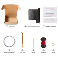 Funda De Volante De Cuero Artificial Negro Personalizable Para Nissan QASHQAI X-Trail NV200 Rogue Hecha a Mano Para Todas Las Estaciones - details 4