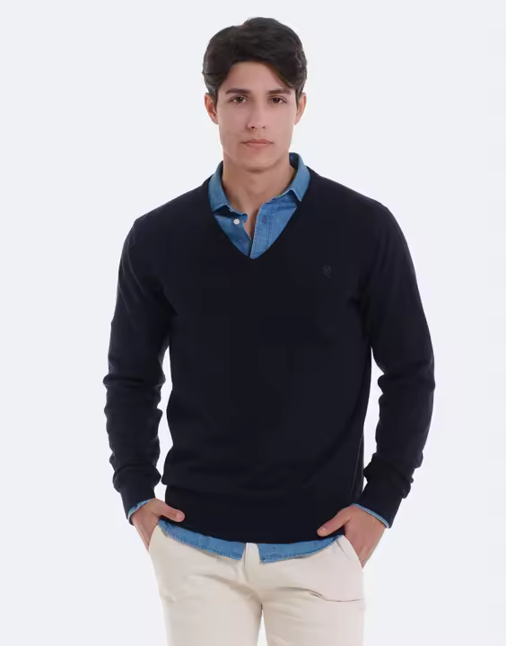 JERSEY LISO CUELLO PICO - 1