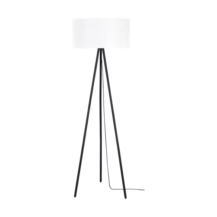 Lámpara de Pie Ergene, Metal, Negro, 50x50x160 cm - 1