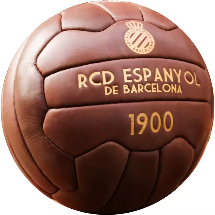 Balón de Fútbol RCDE Espanyol Marrón Vintage 21cm Diámetro - 1