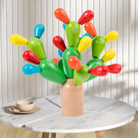 Juguete Educativo Montessori De Madera Cactus Arcoíris Equilibrio Puzzle Juego Divertido Para Niños Y Niñas Edad Recomendada 3-6 Años - details 0