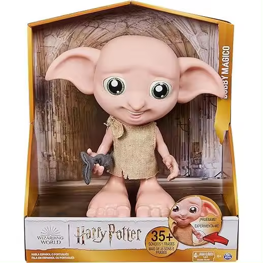 Wizarding World, Harry Potter, Muñeco de Elfo Interactivo Magical Dobby de 21,6 cm con calcetín y más de 30 Sonidos y Frases, Juguetes niñas a Partir de 6 años (Spin Master 6069166) - 1