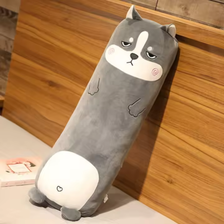 Almohada de peluche para acurrucarse, almohada grande para dormir, almohada para acurrucarse para niños, almohada para acurrucarse husky de 27 pulgadas - 1