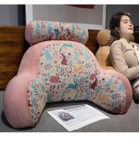 Cojín De Soporte Lumbar Retro Grande Para Sofa Y Cama Protección De La Espalda Para Sala De Estar Y Oficina Almohada Desmontable De Poliéster Y Algodón Con Estampado - details 12