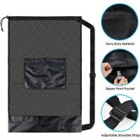Bolsa De Almacenamiento Deportiva Para Fútbol Y Baloncesto Con Cierre De Cordón Bolsa De Transporte Para Tenis Y Voleibol Hombro Único Fácil De Transportar Unisex-Juventud Material De Sábana - details 1