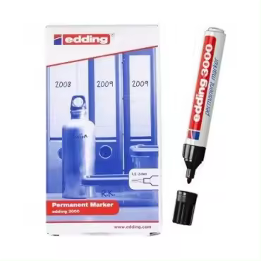 ROTULADOR EDDING 3000 NEGRO     PERGAMINO - 1