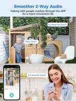 Hiseeu Cámara Vigilancia WiFi 4K 6MP Exterior 360°, lente doble, pantalla doble,de Seguridad, AI Detección de Movimiento, Visión Nocturna de 30m, Alerta,IP65,2.4GHz, Compatible con Alexa, C8C Lite - details 3