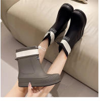 Botas De Lluvia Para Mujer Antideslizantes Impermeables Con Banda Elástica Para Senderismo Al Aire Libre Y Camping En Días De Lluvia - details 5