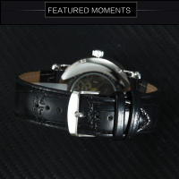 Reloj Mécanico De Lujo Para Hombre WINNER Diseño Minimalista Con Manos Luminosas Cuerda De Correa De Cuero Casual Adecuado Para Negocios - details 4