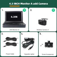 Cámara De Retrovisión Inalámbrica HD 1080P AHD Para Camión Autobús Coche Monitor De Estacionamiento Con Visión Nocturna WIFI Tamaño 4.3/5 Pulgadas - details 19