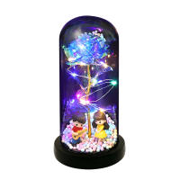 Regalo De Flores De Rosa Para Mujeres En Acrílico Con Domínio Luz Regalo Eterno De Flores Colores Para Mamá Y Fiesta De San Valentín - details 4