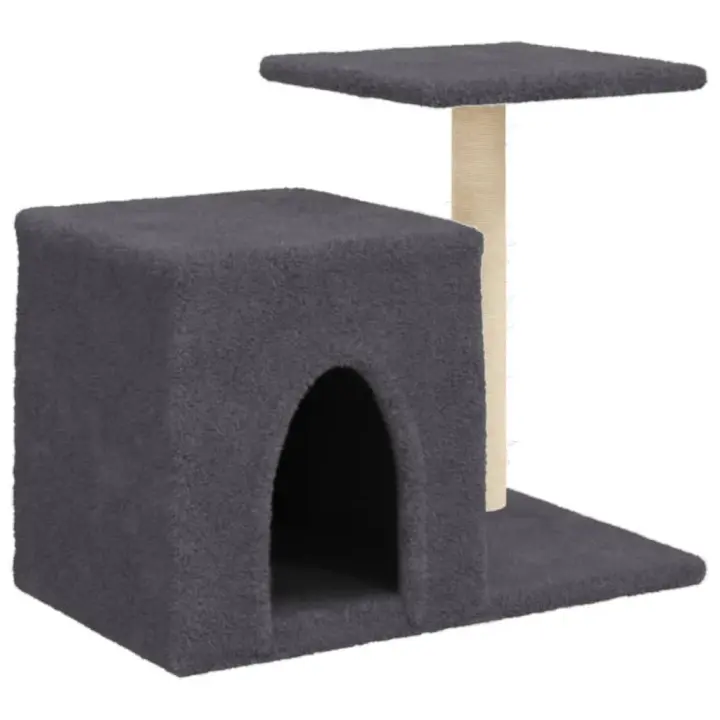 Rascador para Gatos con postes de ISAL gris Obscura 50,5 cm - 1
