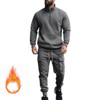 Conjunto Deportivo Casual Para Hombres Verano Otoño Invierno Con Cierre De Cremallera Y Veludo Tejido De Poliéster Talla S a XXXL - details 150