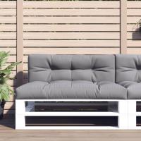 vidaXL Cojines para sofá de palets 2 unidades tela en color Crema/Negro/Rojo vino tinto y más | acolchados duraderos para sofás de jardín terraza exterior - details 11