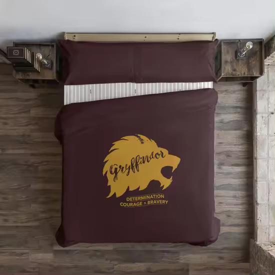 BL BELUM  Funda nórdica Harry Potter, Funda nórdica con botones 100% algodón modelo Gryffindor Values - Funda Nórdica Extrasuave - Funda Nórdica 100% Made in Spain - 1