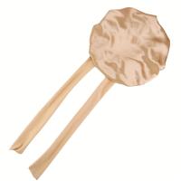 Bonnets De Satén Suave Para Mujer Color Sólido Elástico Sombreros De Baño Para Cabello Natural Y Enredado Lavables En Máquina - details 3