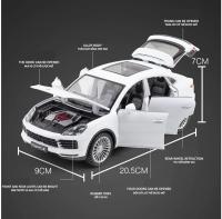 Modelo De Coche Porsches Cayenne Turbo S De 1:24 En Aleación Con Sonido Y Luz Vehículo De Juguete De Metal Para Colección Y Regalo Para Niños - details 11