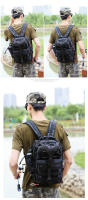 Mochila De Pesca Para Hombres Bolsa De Camping Y Viaje Al Aire Libre Con Sistema Molle Táctico Para Deportes Almacenamiento De Cañas Y Cajas De Señuelos - details 16