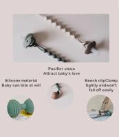 Cadena De Chupete Lindo Para Bebé De Silicona Grado Alimenticio Collar De Mordedor Resistente a Altas Temperaturas Anti-Perdido Juguete Para Bebé - details 5