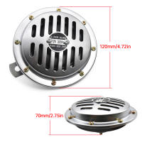 Bocina Eléctrica AD 12V De Color Cromo De Aluminio Para Coches Camiones Y Motocicletas Accesorios Con Sonido Super Fuerte - details 0