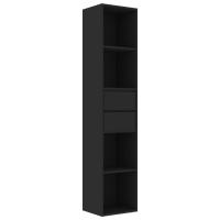 vidaXL Estantería madera contrachapada 36x30x171 cm Blanco, Negro, Roble Sonoma Mueble Almacenaje Estantería para Oficina, Estudio, Dormitorio Estantería/Librería/ mueble de Almacenamiento - details 7