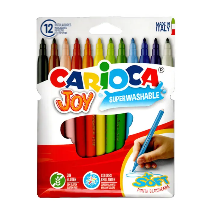 ROTULADOR CARIOCA BIRELLO, JOY Y JUMBO DE UNA PUNTA Y DOBLE PUNTA DE 12 A 24 UNIDADES - CAJA CARTON - 1