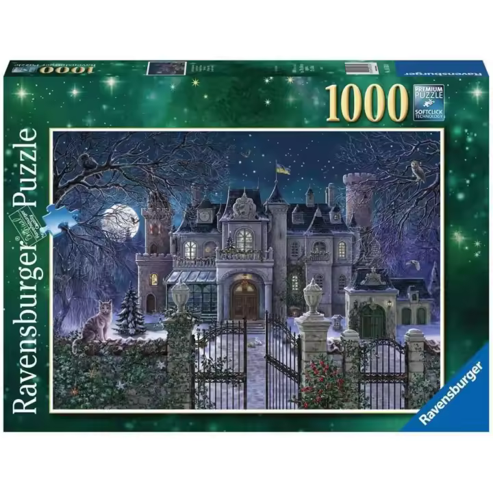 Rompecabezas - La Casa de Navidad - 1000 piezas - 70 x 50 cm - PREMIUM PUZZLE - Softclick Technology - RAVENSBURGER - Mayores de 6 años - 1