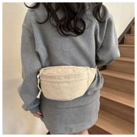 Bolso De Hombro Para Mujer De Corduroy Estilo Fashion 2024 Bolso De Pecho Cruzado Mochila Bananera De Cinturón De Bum Bolsa De Estudiante Con Cinturón - details 2