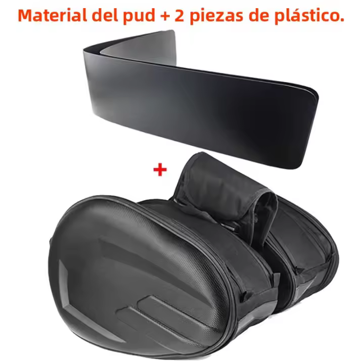 Nuevos Bolsas De Sillín Para Motocicleta Impermeables De Calidad Superior Cuero Sintético Bolsa De Viaje Para Casco De Carreras Moto Con Raincoat Gratis - 1