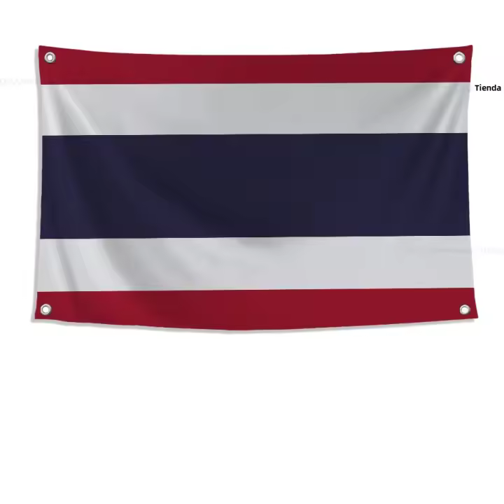 Bandera De Tailandia 1pc Poliéster Para Exteriores Con Cuatro Agujeros Decoración De Habitación Estética Sin Embalaje - 1