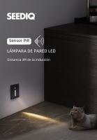 Lámpara De Pared Revestida LED Con Sensor PIR Para Pasillos Escaleras Y Estepes Iluminación Moderna Interior Para El Hogar - details 0