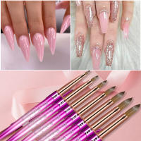 Cepillo De Arte De Uñas Kolinsky Acrílico Con Mango De Madera Herramientas De Manicura Cepillo De Gel De Tamaño 2-14 Para Dibujar - details 4