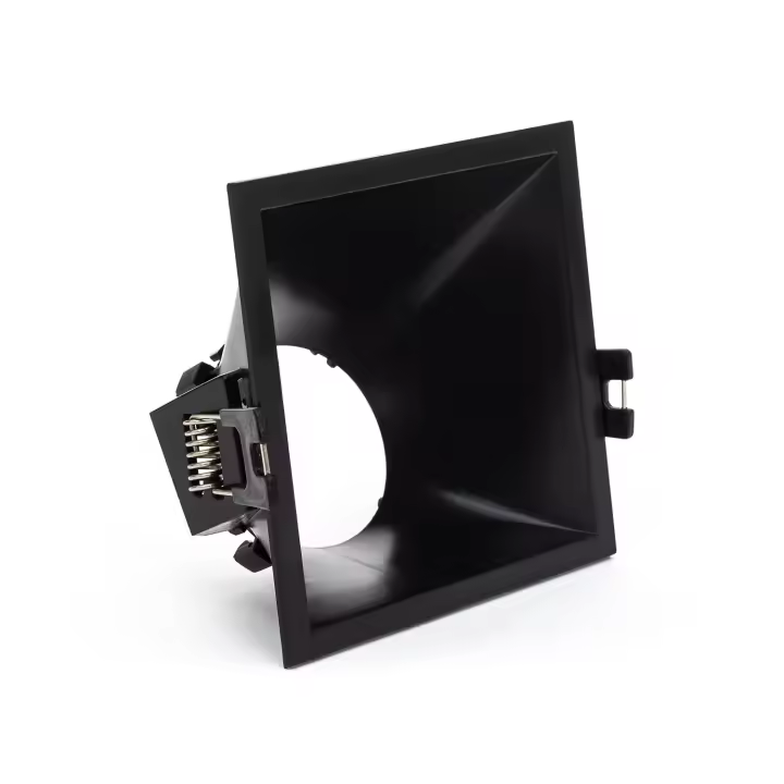 Ledkia Aro Downlight Cuadrado 45º Bajo UGR para Bombilla LED GU10 / GU5.3 Corte 85 x 85 mm Blanco - 1