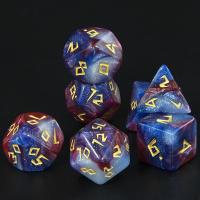 Juego De Dados Poliedros DND 7 Piezas Acrílico Colores Mezclados Y Brillo Juegos De Mesa RPG Souvenir Entretenimiento - details 5