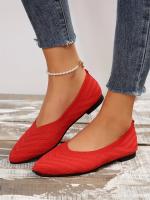 Zapatos Planos De Mujer Con Punta Puntiaguda Y Color Sólido Zapatos Slip-on Transpirables Y Casuales Ballet Flat Zapatos Para Mujer Loafer - details 24