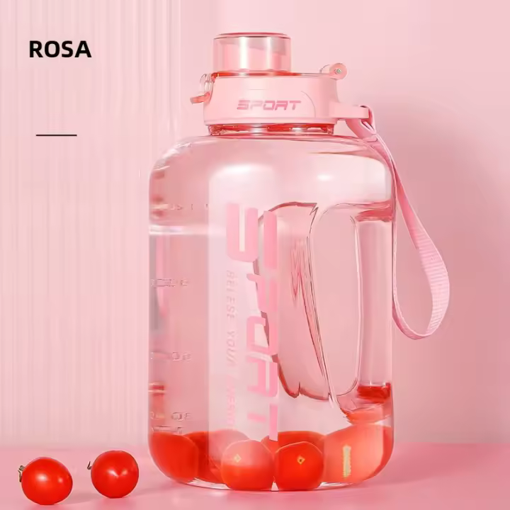 Botella Deportiva Grande 2500/1700ML Con Tapa De Pajita Para Gimnasio Y Camping Botella De Agua Para Viajes Libre De BPA - 1
