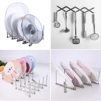 Pieces Soporte para Tapas de Acero Inoxidable, Organizador de Utensilios de Cocina, Diseño y Soporte Ajustable para Guarda - details 1