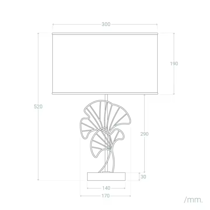 Ledkia Lámpara de Mesa Metal Palm Blanco - 1