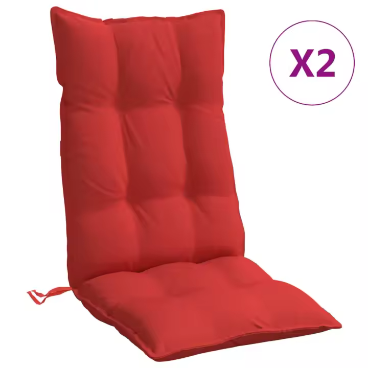 Zapatos de Silla con respaldo alto 2 UDS lienzo Oxford Rojo - 1