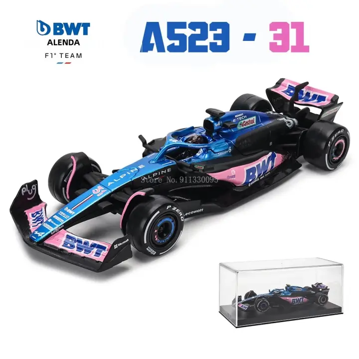Modelo De Coche De Colección Bburago 1:43 Alpine F1 Team 2023 A523 Con Pierre Gasly Y Esteban Ocon Aleación De Metal Juguete Para Coleccionistas - 1