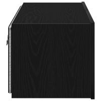 Gabinete de TV vidaXL con luces LED Negro Roble 80x35x31 cm - details 4