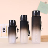 Botella Deportiva De Agua Con Mango 500-1000ml Gradiente Transparente Y Frosted Para Gimnasio Deporte Camping Uso Exterior - details 3