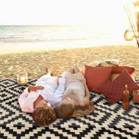 Manta de picnics Alpbras de doble cara, alfombras de paja de plástico, alfombras Modernos, alfombras grandes y alfombras para Exterior para vehículos Creativos, patios, Terrazas, picnics, campings. - details 2