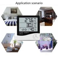 Mini Estación Climática Digital LCD Para El Hogar Medidor De Temperatura Y Humedad Con Reloj Meteorologico Interior Y Exterior - details 8