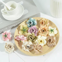 20Pcs Cabezas De Flores Artificiales Rosa 5cm Silken Para Decoración De Hogar Boda Fiesta Accesorios De Coronas De Flores - details 2