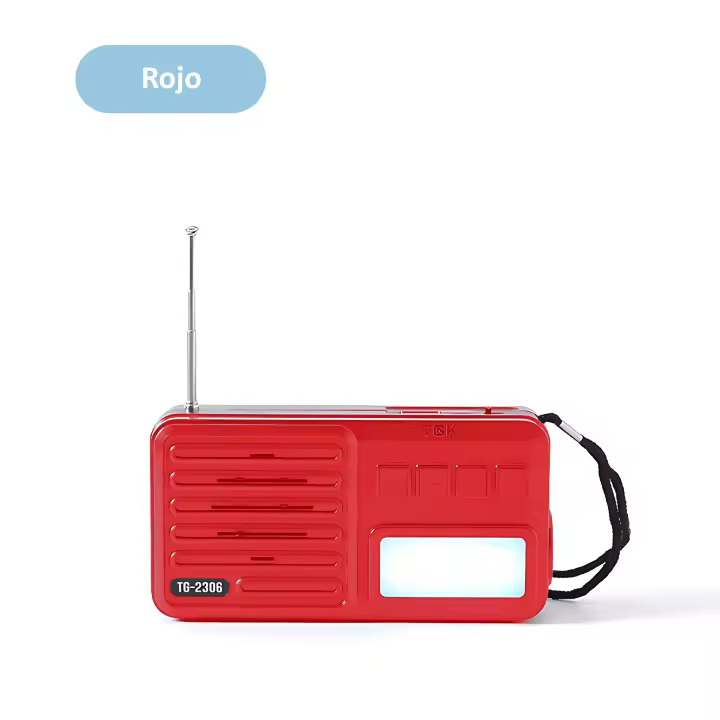 LIFA Radio FM con Bluetooth digital pequeño con linterna y entradas USB y tarjeta SD, radio portátil recargable TG2305 - 1