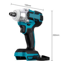 Llave De Impacto Eléctrica Sin Cable Con Motor Sin Escobillas Y Batería Li-ion De 30000mAh Luz LED Para Llantas De Coche Herramienta De DIY Para El Hogar - details 3