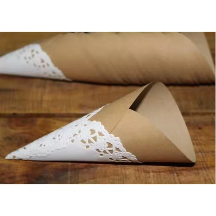 LOTE 20 CONOS CUCURUCHOS CON BLONDA IDEAL PETALOS O ARROZ - 1