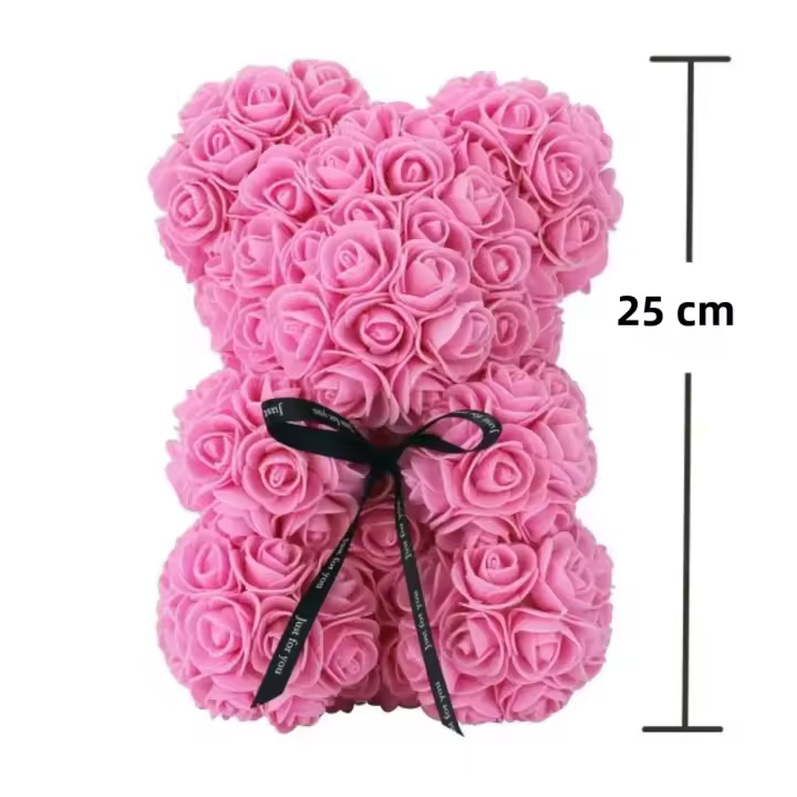 Rosa Artificial Para Perro Altura 25cm Material PE Y Rosa Artificial Decoración De Hogar Para Aniversario Fiesta De Boda Regalo Para Mamá - 1
